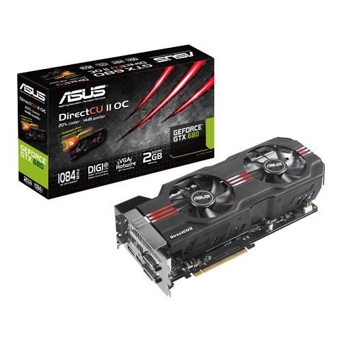 ASUS GeForce GTX 680 Grafikkarte DirectCU II OC 2GB PCIe NVIDIA Gaming SLI - 4716659202677