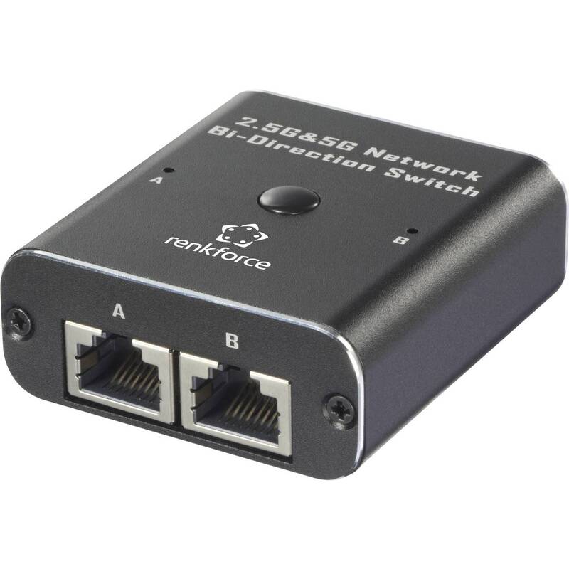 Renkforce Netzwerk Switch Verteiler RJ45 Ethernet 2 Port 5 GBit/s USB 3 STÜCK - 4064161408323