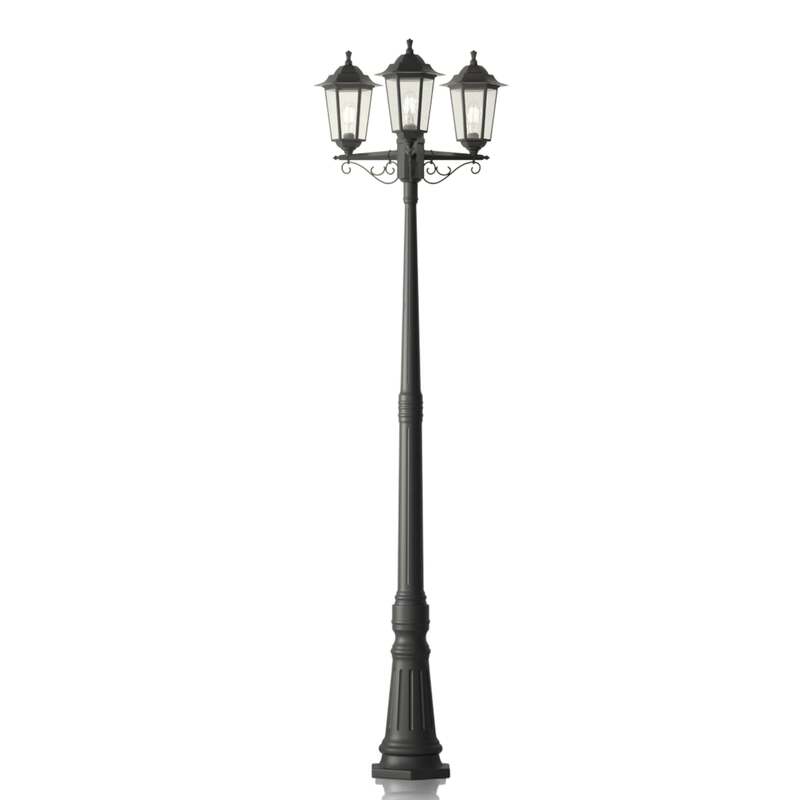 Lindby Außenleuchte Gartenleuchte Kandelaber Nane LED nostalgisch schwarz 217cm - 4251096561371