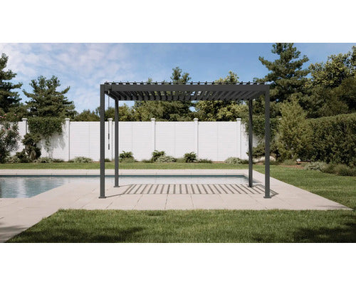 Weide Classic Pergola Aluminium freistehend 3 x 3,6 M Lamellendach anthrazit - 4306516117628