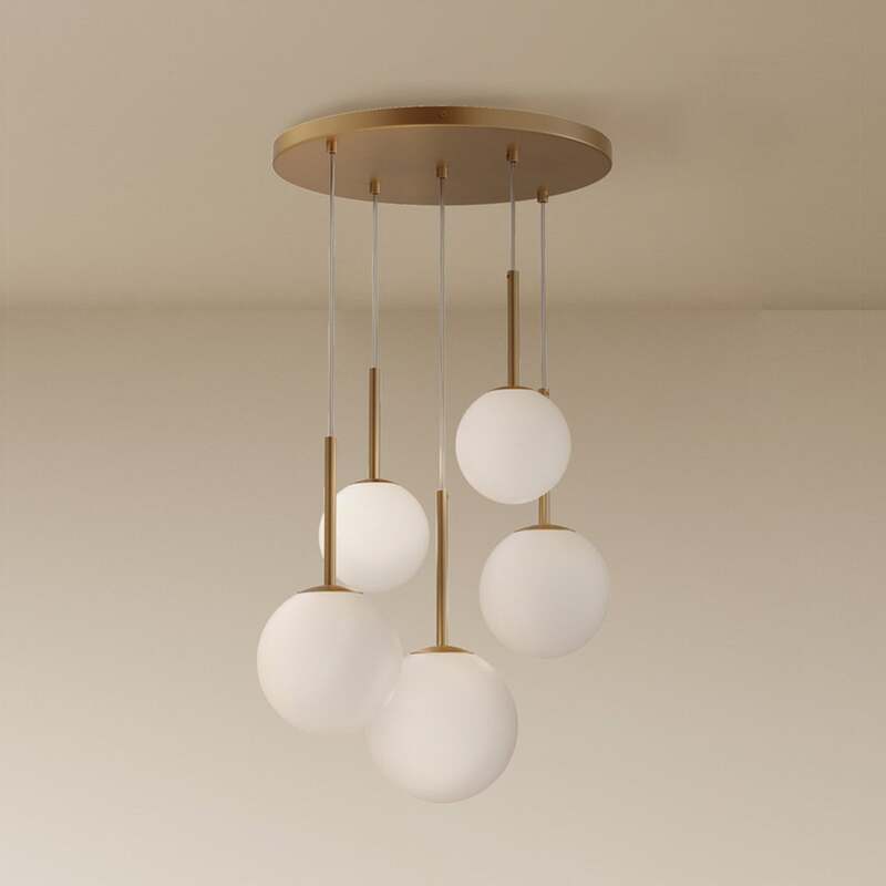 Maytoni Hängelampe Hängeleuchte Basic 5-flammig LED Pendelleuchte gold Ø58cm - 4099776043478