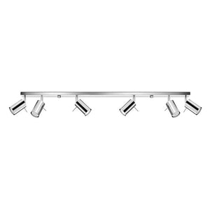 B-Ware Deckenspot Round chrom sechsflammig linear Deckenleuchte Deckenlampe Lampe Spot