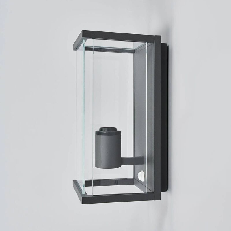 Lucande Annalea Außenwandleuchte Wandleuchte Lampe Bewegungs-Sensor dunkelgrau - 4251096538762