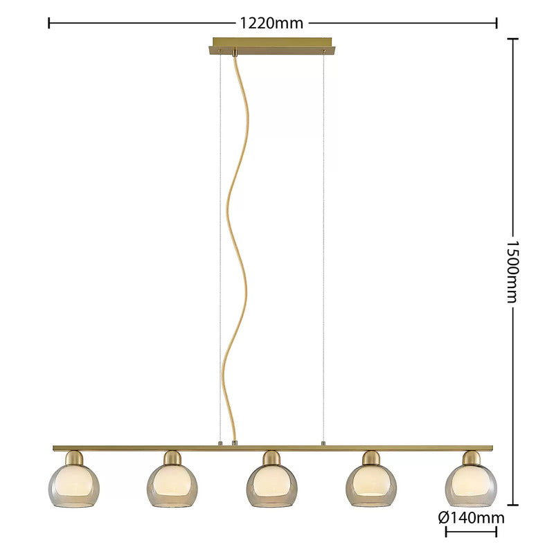 Lucande Mylah Hängelampe 5fl Hängeleuchte Deckenlampe Deckenleuchte Lampe E14 - 4251911730241