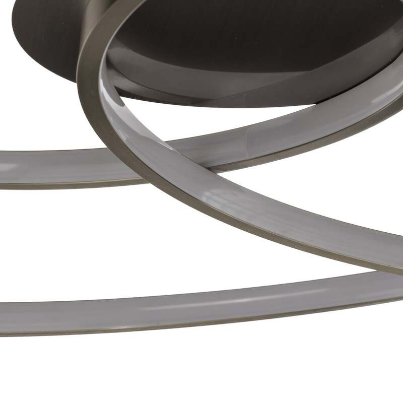 Lindby Deckenlampe Joline LED Leuchte dimmbar nickel Ø60cm 2400 Lumen warmweiß - 4251096563696