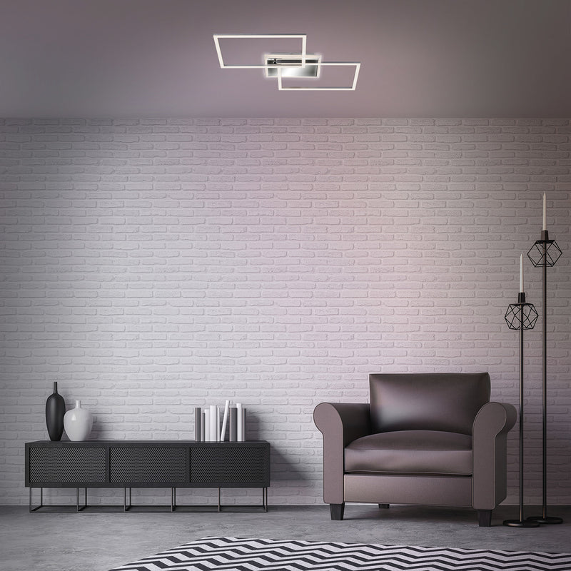 Briloner LED-Deckenlampe Frame Deckenlampe Deckenlicht 2-flammig LED aluminium - 4002707402909