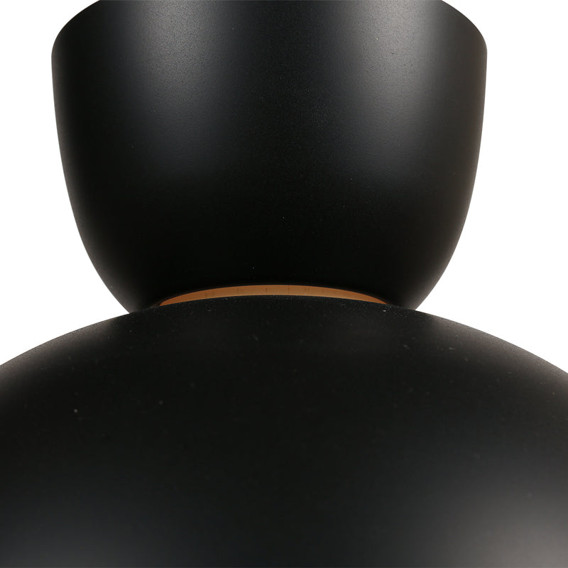 Hängeleuchte Pendelleuchte Skandina Lampe E27 LED schwarz Metall Ø 35,5 cm - 8712746171808