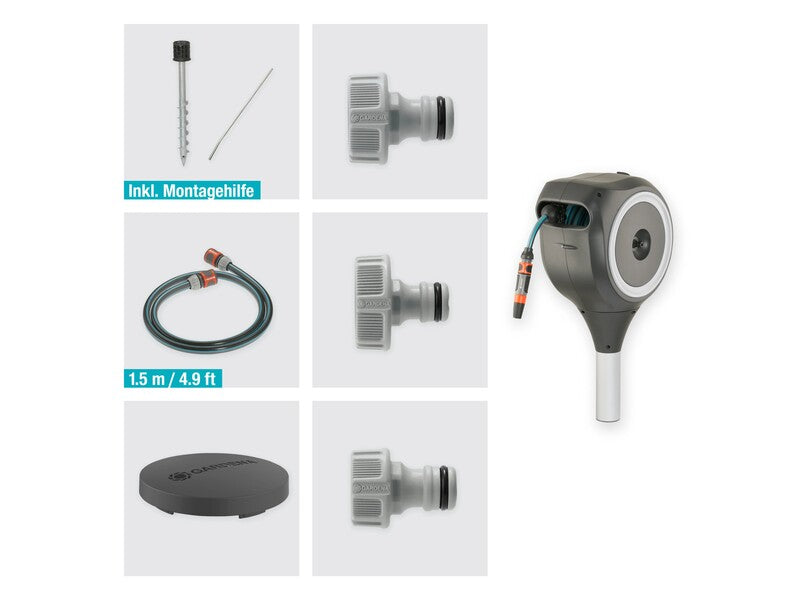Gardena Garten-Schlauchbox RollUp S 15m Schlauchführung RollControl Gartenpflege - 4078500051965