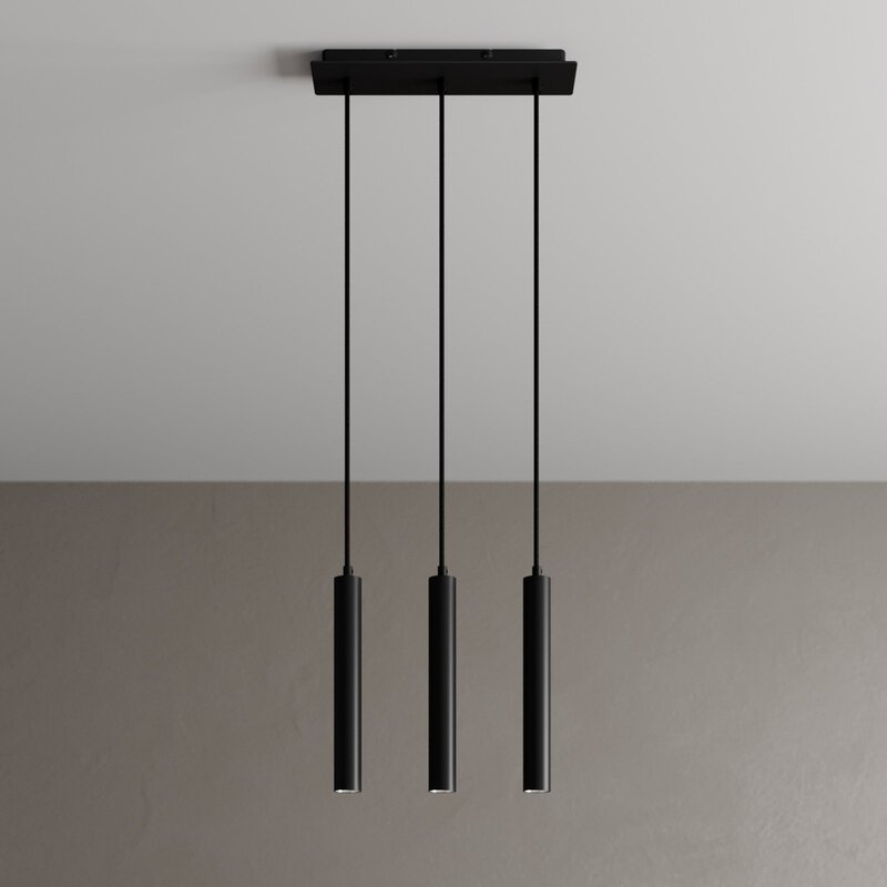 Arcchio Pendelleuchte Hängelampe LED Franka schwarz Aluminium lang - 4251096568653