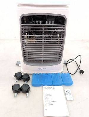 C-Ware Sygonix Luftkühler 80W Klimagerät Ventilator mit Fernbedienung Timer Weiß Kühler