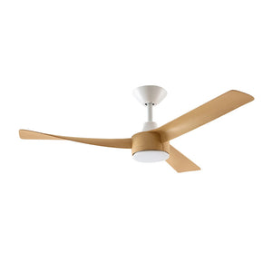 B-Ware Lucande Deckenventilator Airona LED Ventilator dimmbar leise Eiche weiß 95x95cm