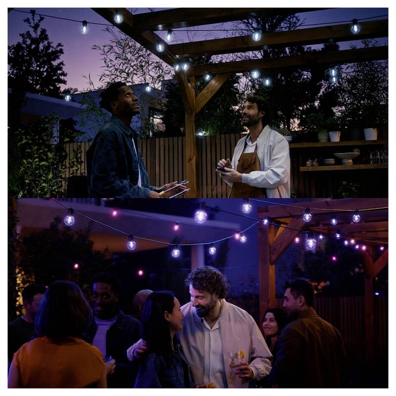 Philips Hue Lichterkette Lichtergirlande Festavia Globe Outdoor Licht Schwarz - 8720169371477