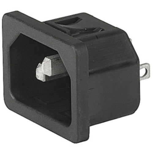 SCHURTER Einbaustecker Stecker C14 Snap-in Steckanschluss 3pol Schwarz 40 STÜCK - 4099889867640