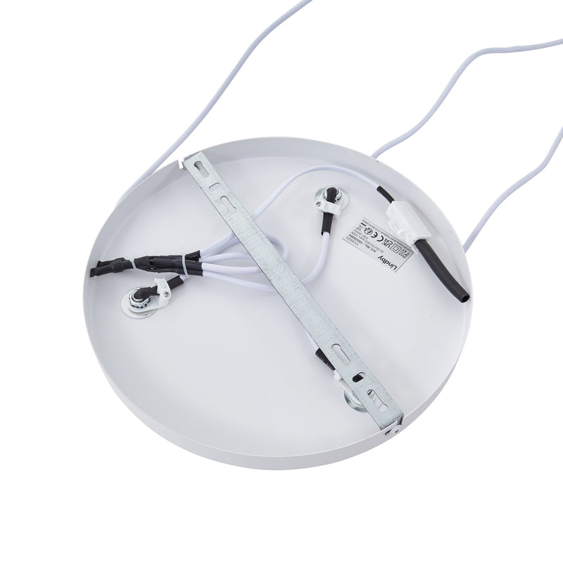 Lindby Hängeleuchte Kerimi LED Pendelleuchte Lampe dimmbar creme blau 3-flammig - 4251911775976