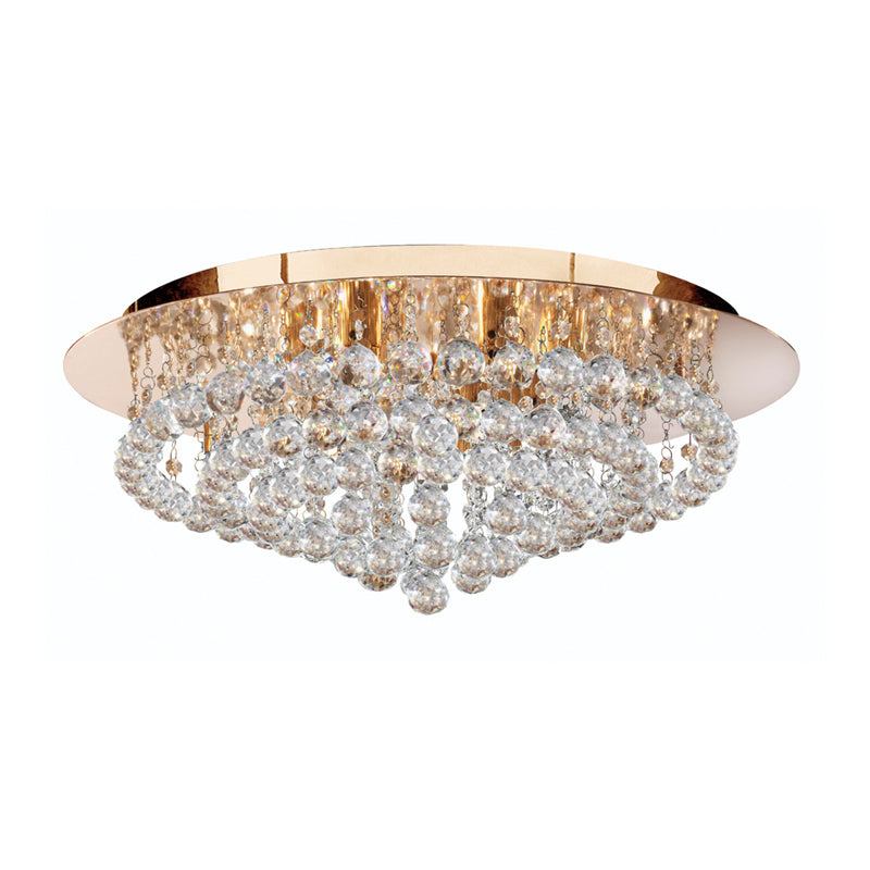Searchlight Deckenleuchte Hanna LED Lampe Kristallleuchte dimmbar gold Ø55cm - 5013874382832