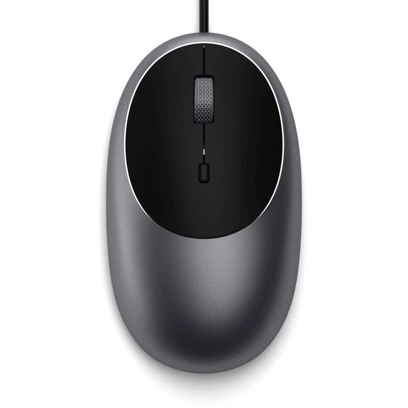 Satechi C1 Maus Kabelgebunden Infrarot 3200 dpi Beleuchtet Ergonomisch Anthrazit - 0879961009564