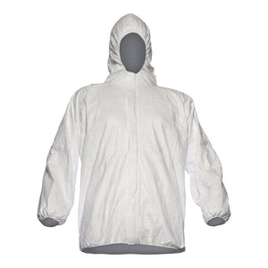 B-Ware Asatex Chemikalienschutzjacke Arbeitsjacke Schutzjacke Gr XXL weiß TYVEK 2 STÜCK