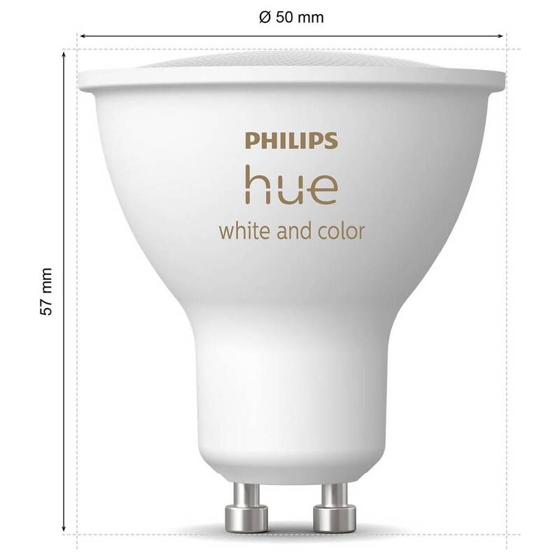 Philips Hue GU10 Smart Spot LED Leuchte dimmbar 4,2W 3er Set mehrfarbig weiß - 8720169229877