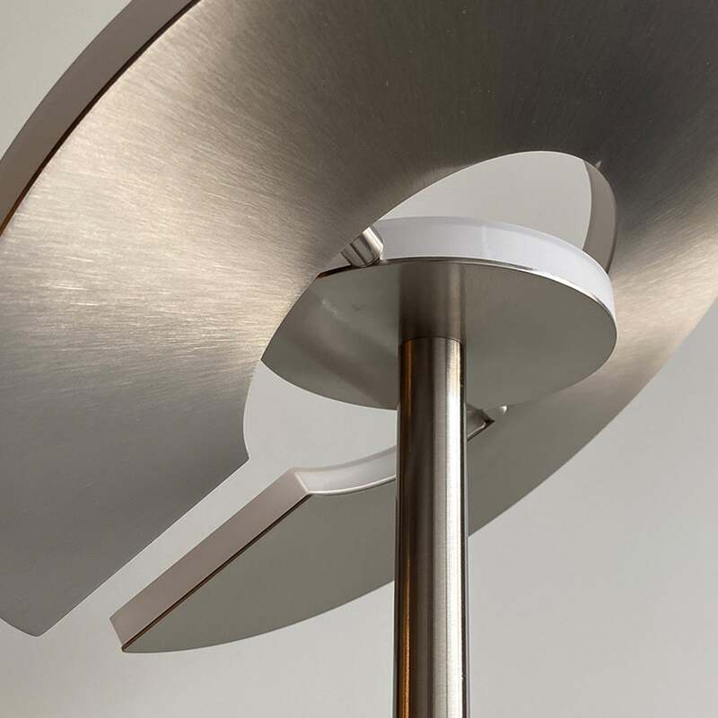 FISCHER HONSEL Stehleuchte Stehlampe LED Dent nickel weiß matt dimmbar 180 cm439 - 4003694403177