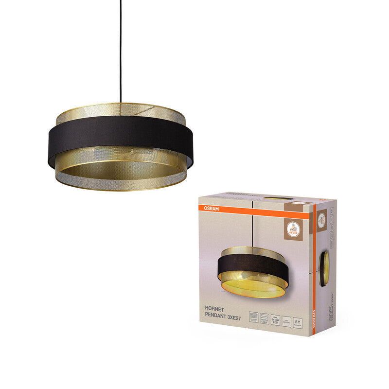 OSRAM Pendelleuchte Hängelampe Hornet 3 x E27 Schwarz Decor Innenbereich Lampe - 4058075847866