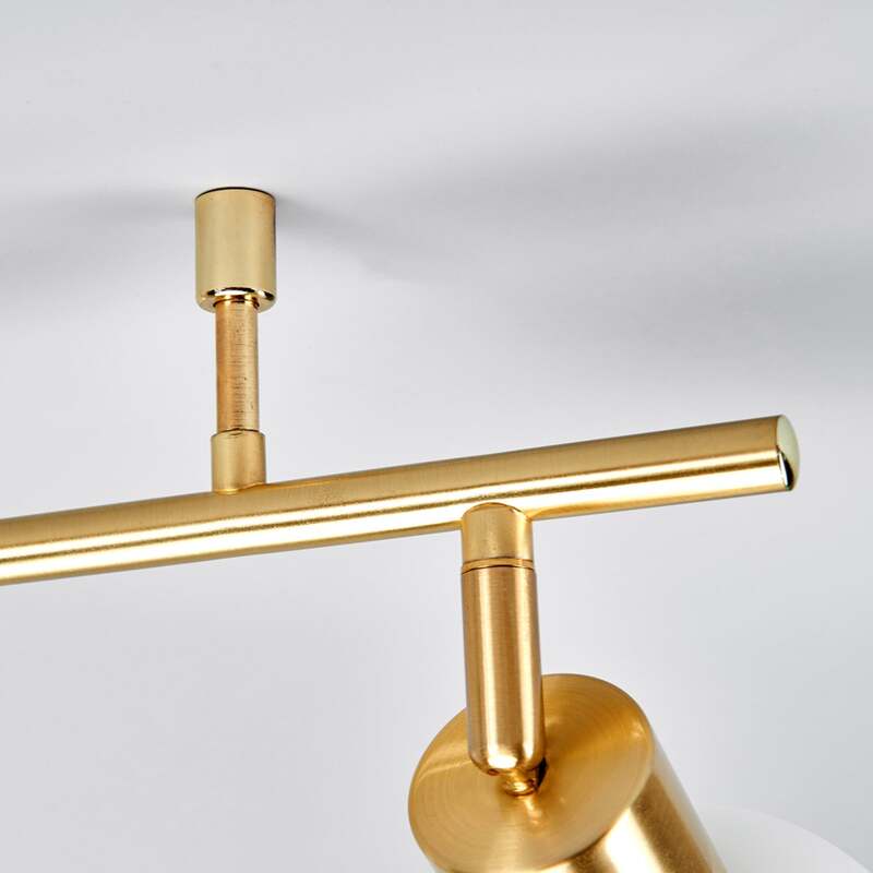 Lindby Deckenleuchte Deckenlampe Elaina messing Glas E14 Opalglas 6 flammig736 - 6291106553338