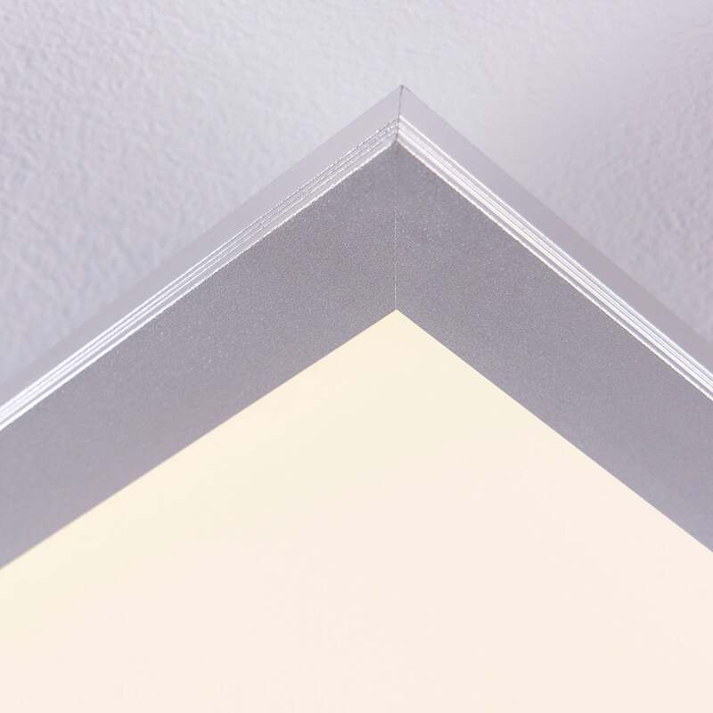 Lindby LED-Panel Livel dimmbar CCT 120x30cm Fernbedienung silber weiß 36W - 4251096528435
