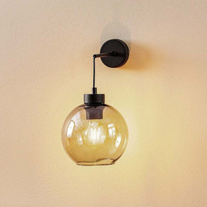 B-Ware TK Lighting Wandlampe Cubus Wandleuchte Glas Metall rauchgrau schwarz E27