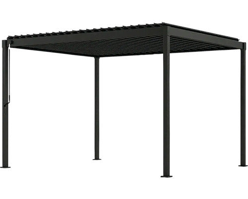 Mirador Pergola Gartenpavillon Stahl-Pergola anthrazit 300x400cm Lamellendach - 4306516663026