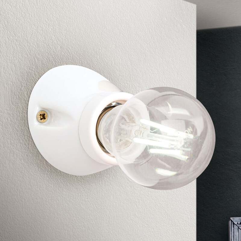 ORION Wandleuchte Frost Keramik E27 extern dimmbar 60W Retrolook weiß - 9003090270064