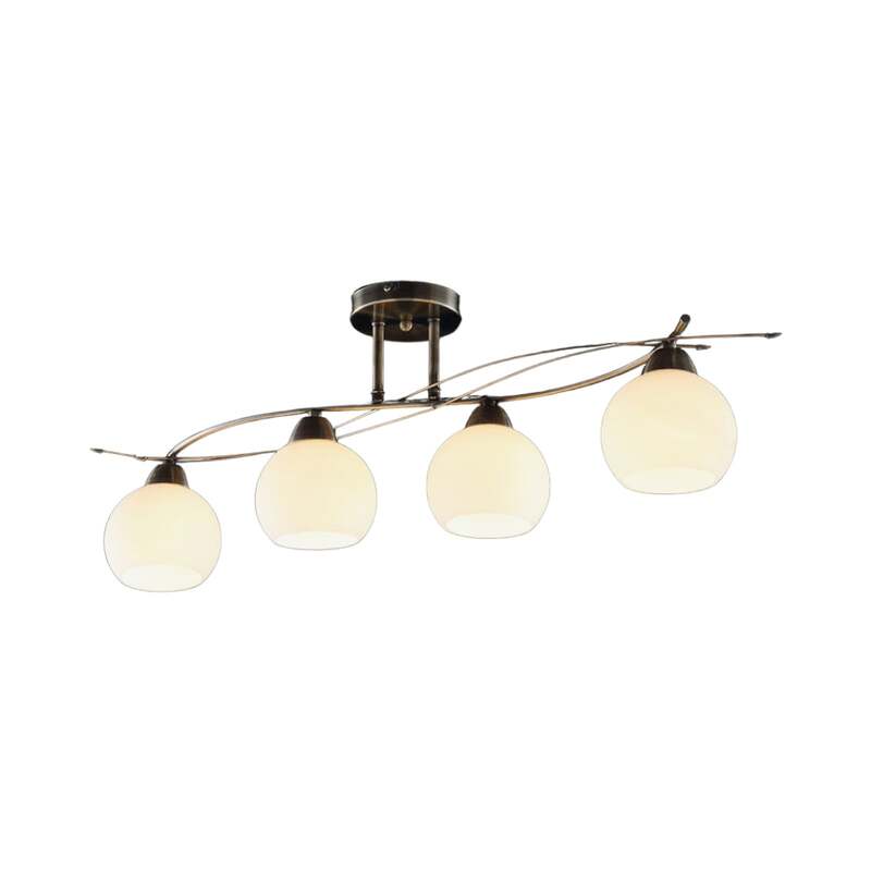 Lindby Deckenlampe Leanda LED Lampe dimmbar 4-flammig altmessing 80x13cm - 4251096517170