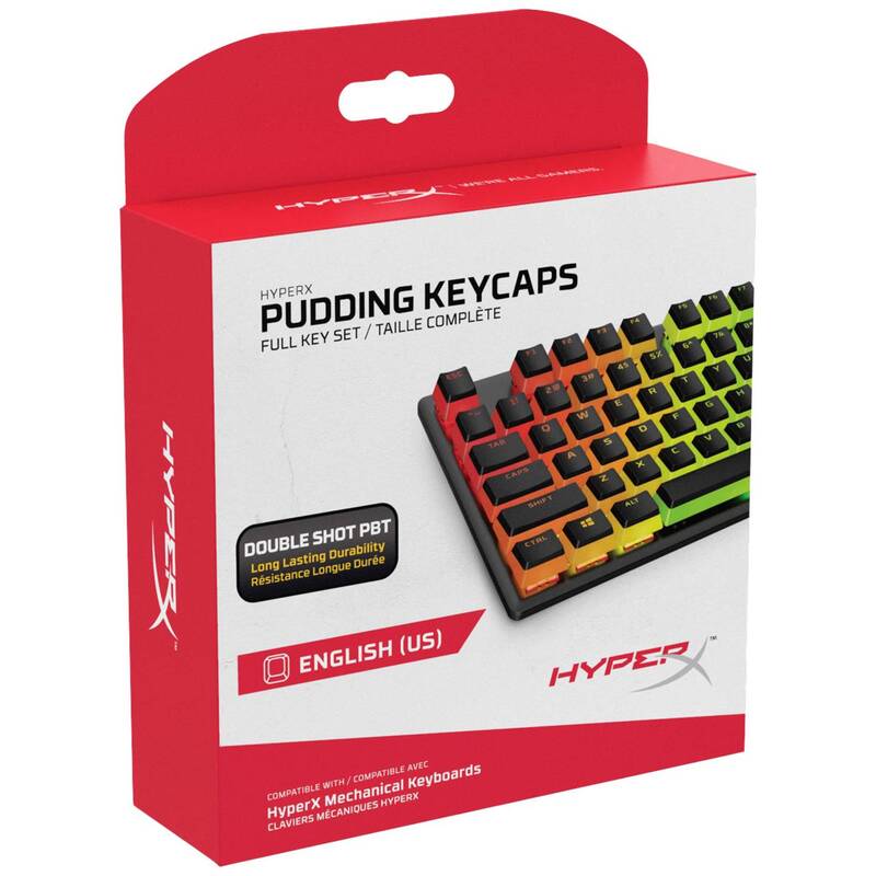 HyperX Pudding Keycaps Tastenkappen Schwarz (HKCPXA-BK-DE/G) (4P5P4AD#ABD) - 0196188487532