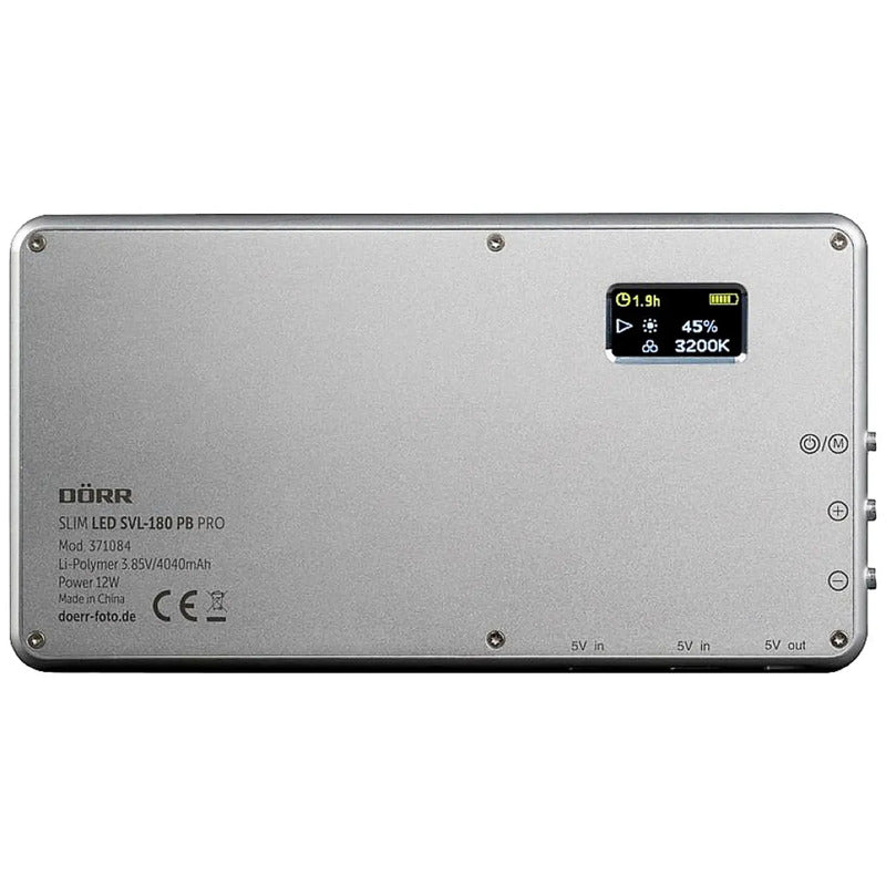Dörr LED Videoleuchte SVL-180PB Pro Bi-Color 180 LEDs 1000 Lumen kompakt - 4000461101410