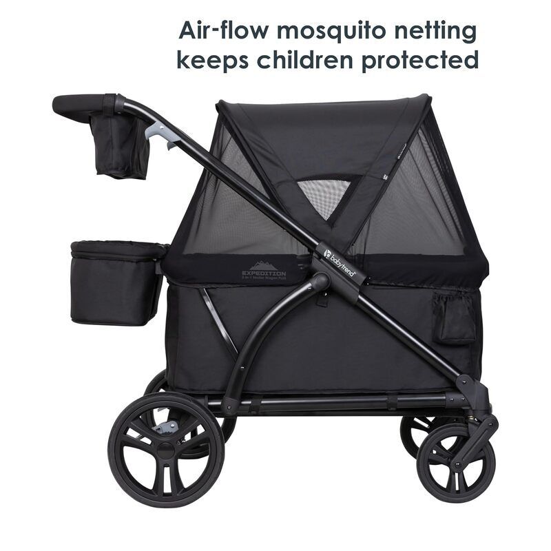 Baby Trend Expedition 2-in-1 Kinderwagen Wagon Plus Ultra Black für 2 Kinder - 090014035884