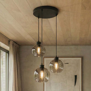 B-Ware TK-Lighting Hängeleuchte Cubus LED Pendelleuchte dimmbar rauchgrau 3-flammig