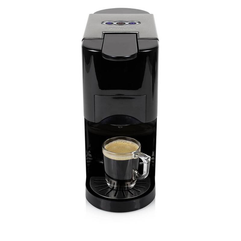 Princess Kapselmaschine Kaffeemaschine E.S.E. Pad kompatibel Schwarz Silber 0,8l - 8713016109262