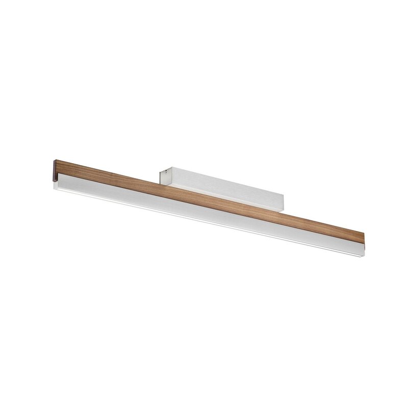 Quitani Deckenleuchte Lampe LED nussbaum nickel matt Holz Messing Beleuchtung - 4251911762136