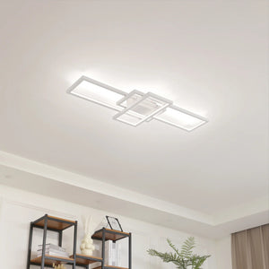 B-Ware Lindby Deckenleuchte Decklampe LED Poppy Dimmfunktion Aluminium weiss warmwe28