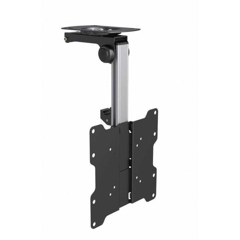SPEAKA TV-Deckenhalterung 43-94cm neigbar schwenkbar max. 20kg schwarz/silber - 4016138841794