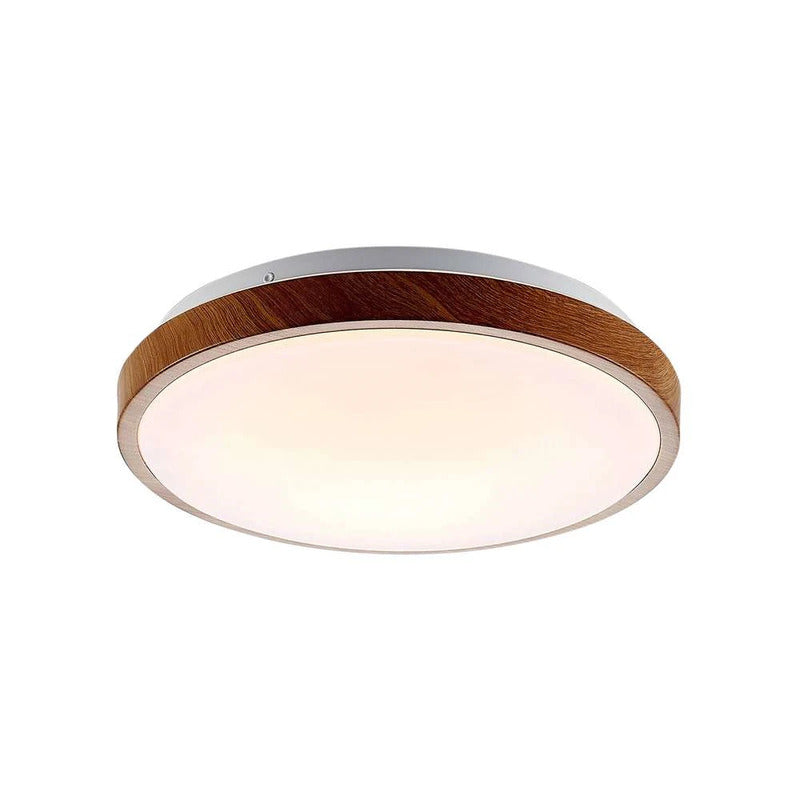 Lindby Deckenleuchte Lampe LED rund Holz hell Weiß Deckenlampe Wohnzimmer Esszim - 4251096581324