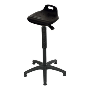 B-Ware STIER Stehhilfe Sitzhöhe 570-820mm ergonomisch PU-Sitz Tragegriff schwarz robust