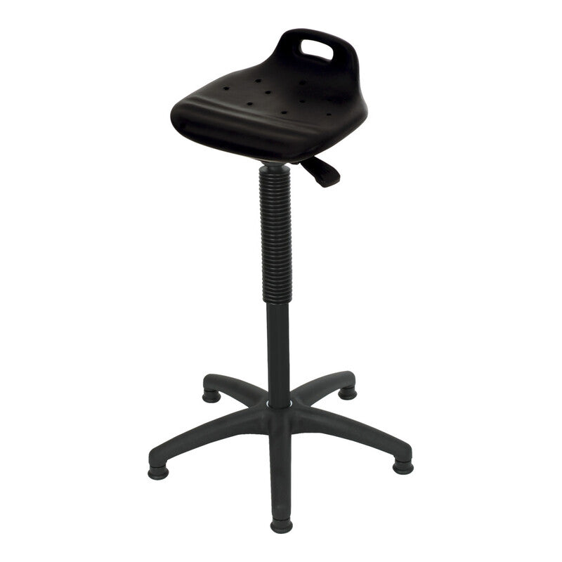 STIER Stehhilfe Sitzhöhe 570-820mm ergonomisch PU-Sitz Tragegriff schwarz robust - 4251709617860