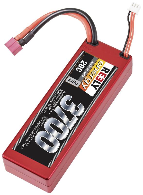 Reely Modellbau-Akkupack LiPo 7.4 V 3700 mAh Zellen-Zahl: 2 20 C Stick Hardcase - 4064161223445
