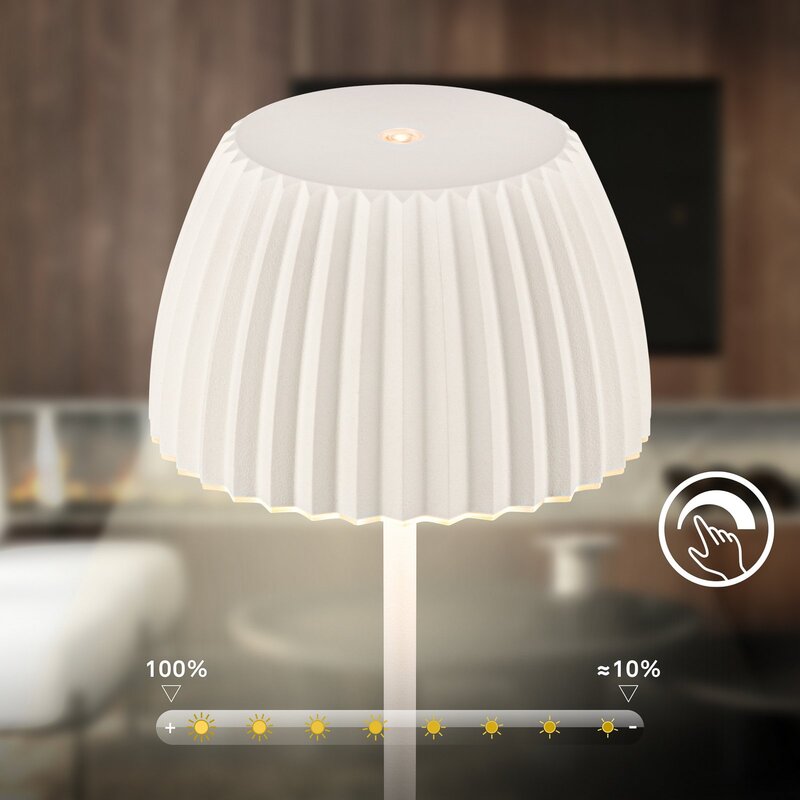 Briloner LED-Stehlampe Stehleuchte Loca Weiß Metall Kunststoff Touch H123cm - 4002707485704