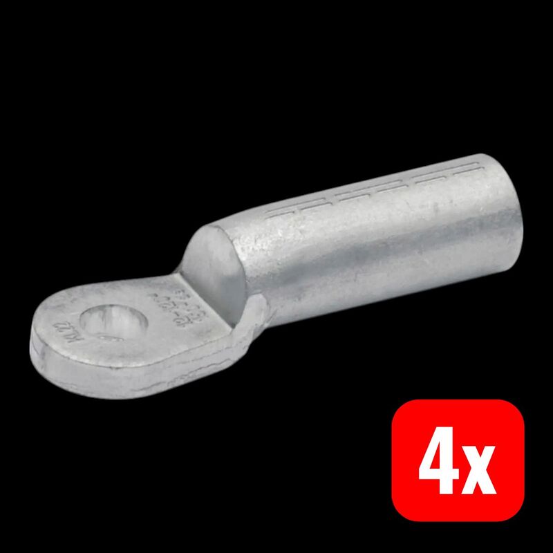 Klauke Rohrkabelschuh Aluminium M10 70mm² Zugentlastung 180° unisoliert 1 Stück - 4012078538800