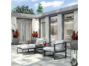 Lounge-Set Willa 4-teilig Gartenmöbel Aluminium anthrazit witterungsbeständig