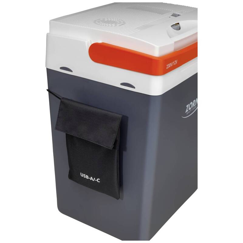 ZORN Kühlbox Z 32 LNE 30L mit Heizfunktion USB-A/-C und Tasche Weiß/Schwarz - 4251702501173