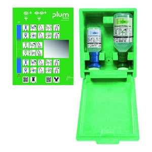 B-Ware PLUM Augenspülstation Kombi-Station 4789 Erste-Hilfe Wandbox mit Piktogramm
