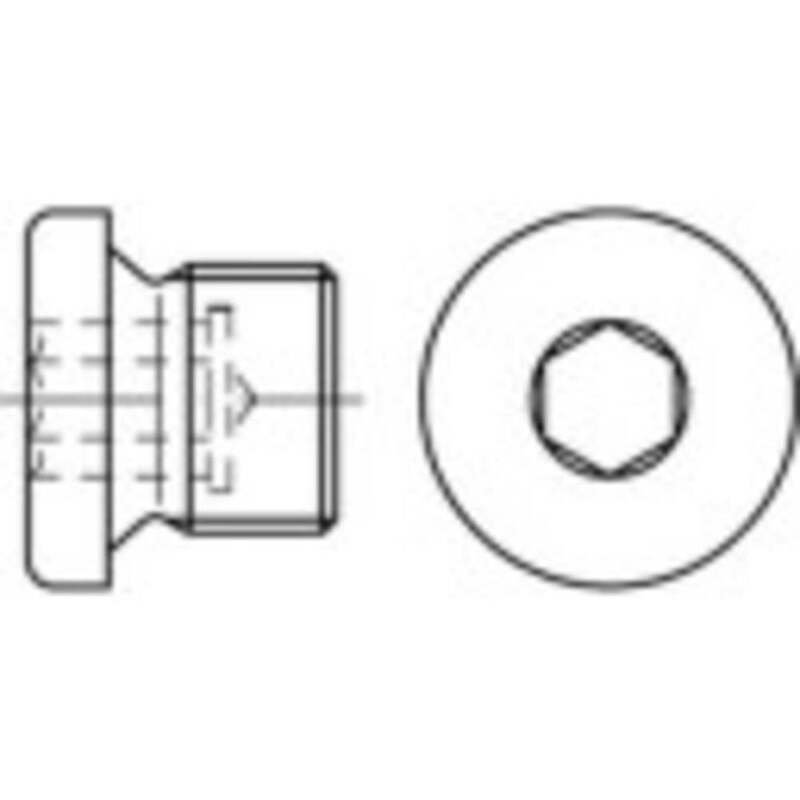 TOOLCRAFT 112726 Verschlussschrauben M10 Innensechskant DIN 908 Stahl 1000 STÜCK - 4053199065523