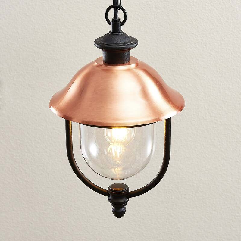 Lindby Außenhängeleuchte Clint LED Hängelampe Gartenleuchte dimmbar schwarz - 4251096573565