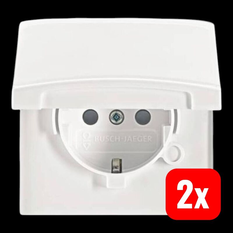 ABB Steckdose CEE 7/3 Typ F IP44 Unterputz Steckdose weiß 16A Kunststoff 1 Stück - 4011395172254